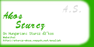 akos sturcz business card